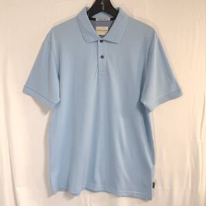 Scotch & Soda Mens Medium Short Sleeve Soft Knit‎ Polo Shirt Blue NWT (read)